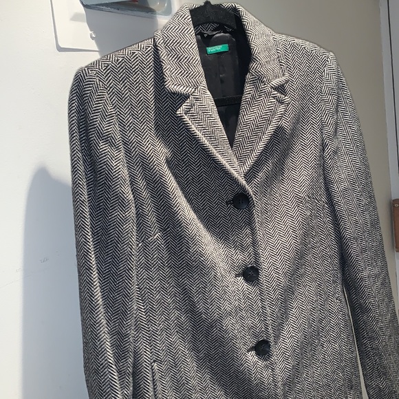 Houndstooth Coat made in Italy (Lana Laine Wool) - Picture 2 of 3